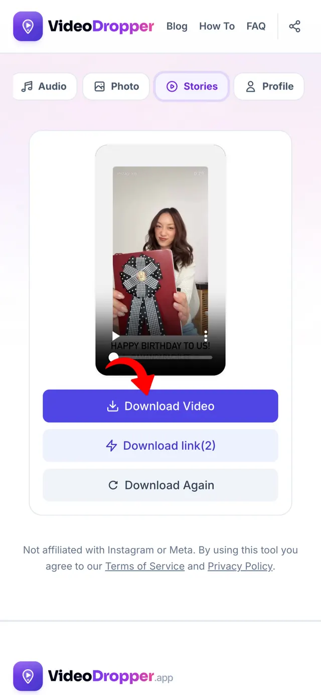 Step 3: Save story directly